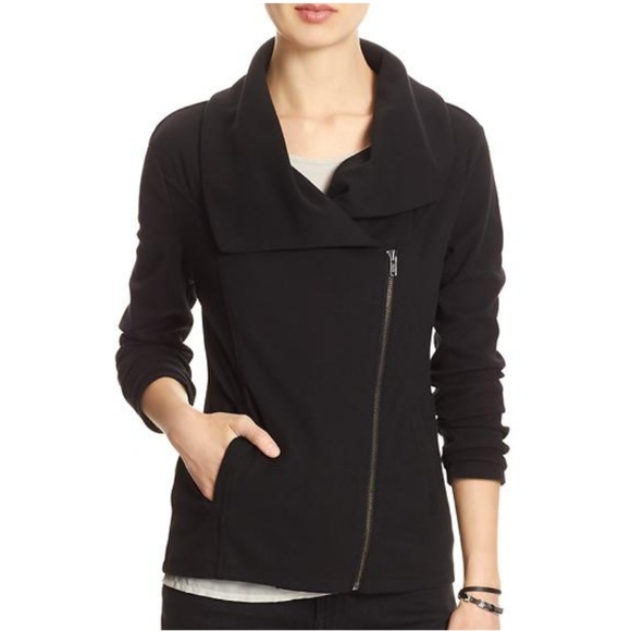Banana Republic Jackets & Blazers - Banana Republic Asymmetrical Zip Knit Moto Jacket